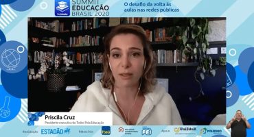 Priscila Cruz em evento online Summit Educação Brasil 2020