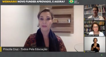 Webinário online com Priscila Cruz, Fernando Haddad, Maria Helena e intérprete de libras - ‘Novo Fundeb Aprovado, e agora?’