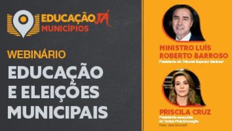 banner do webinário educação e eleições municipais - municípios