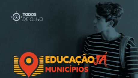 banner educação já municípios com jovem estudante