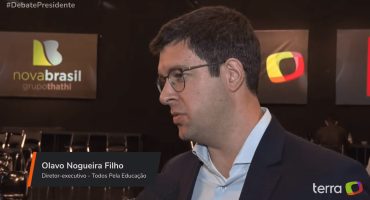 Olavo Nogueira Filhor, diretor-executivo do Todos Pela Educação, respondendo à entrevista de jornalista no debate presidencial do SBT