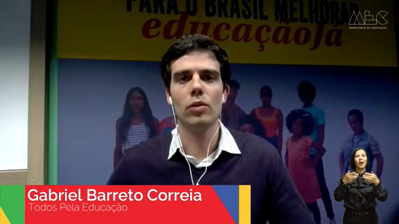 Gabriel Barreto Correia, no Webnário do MEC