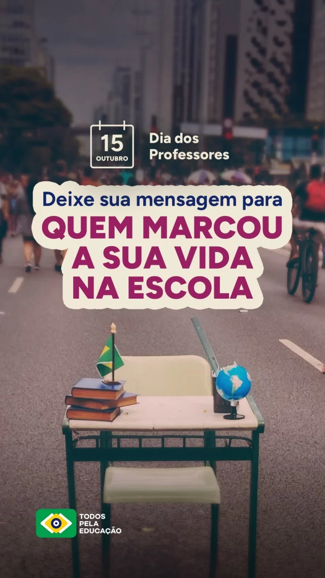 ASSISTA ATÉ O FINAL E SE EMOCIONE COM A GENTE NESTE DIA DOS PROFESSORES 🥹

Milhões de brasileiros têm suas vidas marcadas por professores inesquecíveis! Registramos mensagens que representam esse sentimento e você também pode deixar a sua aqui nos comentários.

Uma profissão tão significativa para o presente e o futuro deve ser valorizada e apoiada. Isso se faz, também, com políticas públicas.
.
.
.
#DiaDosProfessores