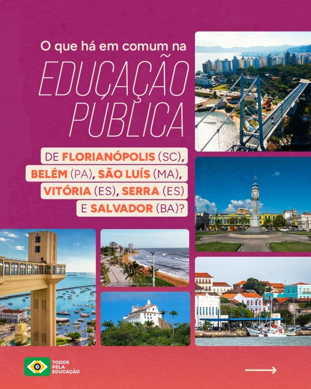 Nossa jornada com o Educação Já Municípios, neste ano, incluiu apoiar tecnicamente secretarias municipais comprometidas com a melhoria da Educação Básica no Brasil.

Assim, contribuímos com a construção dos planejamentos estratégicos de secretarias municipais de Educação, como as de Florianópolis (SC), Belém (PA), São Luís (MA), Vitória (ES), Serra (ES) e Salvador (BA). Depois de diagnósticos, diálogos com as equipes e definições de prioridades nessa fase, chega o momento da implementação. E nós continuaremos acompanhando os resultados pelo avanço do ensino público.

Saiba mais em nosso site (link na bio).
.
#PraTodosVerem: este post contém texto alternativo.
.
.
.
#EducaçãoJáMunicípios