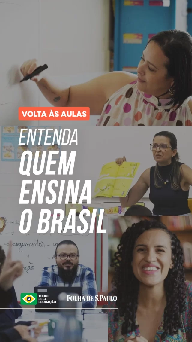 Época de volta às aulas, tempo de relembrar quem está recebendo as crianças e jovens nas salas de aulas: professoras e professores.

Na série Quem Ensina o Brasil, que produzimos em parceria com a @folhadespaulo, entenda melhor a profissão docente com os depoimentos do professor Denis Cléber Gomes e das professoras Patrícia Barreto, Jéssica Mary do Rosário e Fabiana Lira.

Confira os episódios - link na bio! 
.
.
.
#TodosPelaEducação #Professores