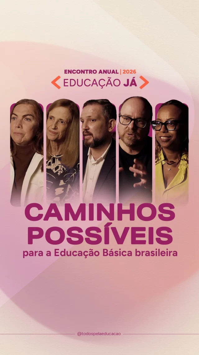 Escuta plural, muitas evidências. Com isso (e mais) produzimos um documento com caminhos possíveis para a educação. Aguarde o lançamento, na próxima semana, durante o Encontro Anual Educação Já 2026. 
.
.
.
#EducaçãoJá