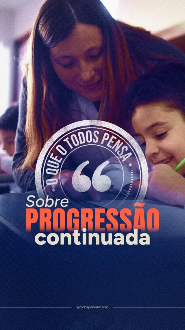 O que o Todos pensa sobre progressão continuada? 🤔 Confira no vídeo!

No final, tem uma recomendação para quem quer se aprofundar ainda mais no assunto. E, no nosso site, há outros conteúdos sobre essa política educacional (link na bio).
