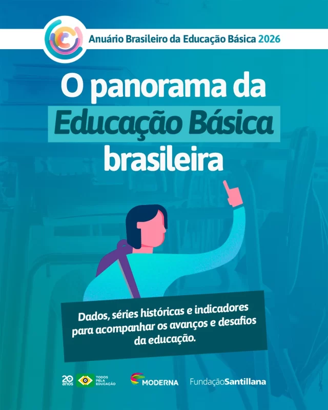 O Anuário Brasileiro da Educação Básica 2026 chegou! 

Em parceria com a @EditoraModerna e a @FundacaoSantillana, lançamos a 13ª edição desta tradicional publicação — que reúne e organiza dados e séries históricas dos principais indicadores da Educação Básica no país. A novidade fica por conta do infográfico especial que compara indicadores de 2005 e 2025 e permite observar as principais transformações nas últimas duas décadas. 

Com destaque para os dados sobre a formação inicial docente, uma pauta prioritária para o avanço educacional no país, a publicação é um verdadeiro panorama com números das redes pública e privada sobre professores, acesso, aprendizagem, infraestrutura, gestão escolar, gestão dos sistemas educacionais, educação inclusiva e equidade étnico-racial organizados em gráficos e tabelas, navegáveis e disponíveis para download na plataforma interativa. 

E mais: neste ano eleitoral, o Anuário traz dados desagregados para todas as unidades da federação, permitindo identificar os principais avanços e desafios educacionais de cada território. 

Tudo isso você já pode acessar agora: anuariodaeducacao.org.br (link direto na bio). 

Vai no 10º Congresso Internacional de Jornalismo de Educação da @jeducabrasil? Ainda hoje estaremos na oficina “Do dado à pauta - o Anuário da Educação Básica na cobertura das Eleições 2026”, como parte deste lançamento!