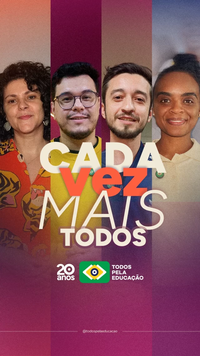 CADA VEZ MAIS TODOS. Hoje (06) completamos 20 anos e reforçamos essa premissa que vivemos – e que desejamos para a educação. 

O que isso significa? Nosso time conta no vídeo. Confira!